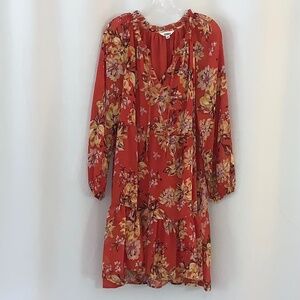 Studio A Boho Long Sleeve Floral Dress